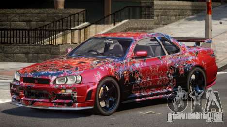 Nissan R34 GTR PJ4 для GTA 4