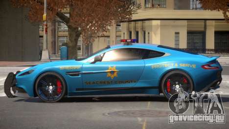 Aston Martin Vanquish Police V1.3 для GTA 4
