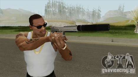 Pistol .50 GTA V (OG Silver) Suppressor V1 для GTA San Andreas