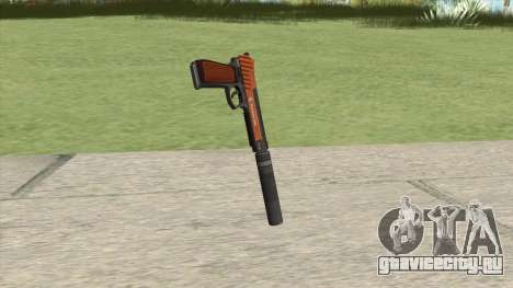 Pistol .50 GTA V (Orange) Suppressor V1 для GTA San Andreas
