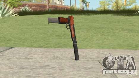 Pistol .50 GTA V (Orange) Suppressor V2 для GTA San Andreas