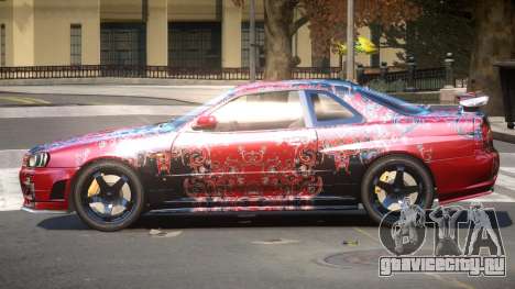 Nissan R34 GTR PJ4 для GTA 4