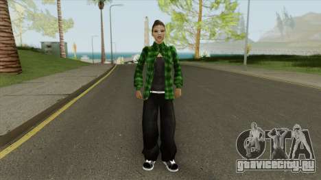 Gang Girl V2 (Grove Street) для GTA San Andreas