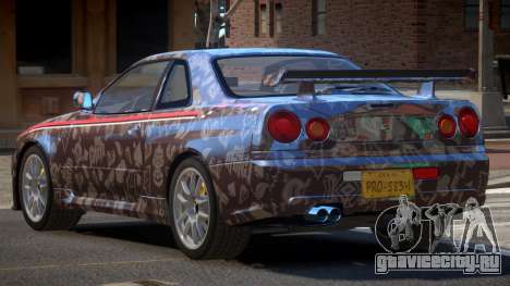 Nissan Skyline GT-R R34 Qz PJ3 для GTA 4