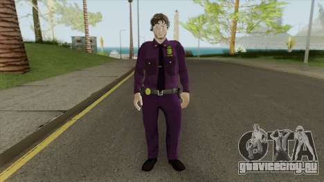 Purple Policeman (HQ) для GTA San Andreas