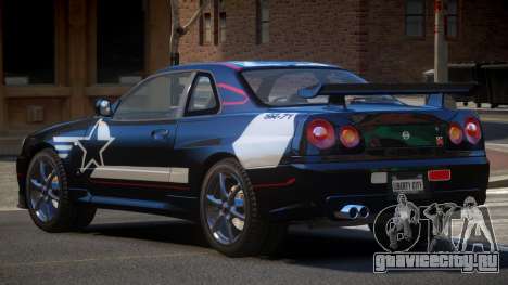 Nissan Skyline R34 GT-Style PJ2 для GTA 4