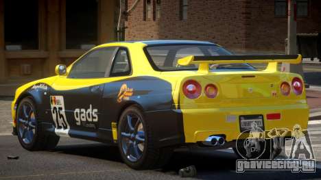 Nissan Skyline R34 GT-Style PJ5 для GTA 4