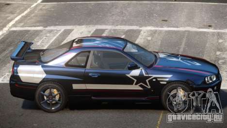 Nissan Skyline R34 GT-Style PJ2 для GTA 4