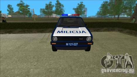 VW Golf Mk1 Yugoslav Yugoslav Milicija (police) для GTA Vice City
