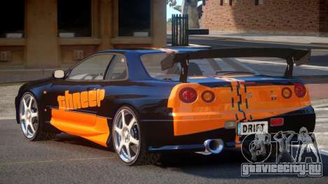 Nissan Skyline R34 BS PJ3 для GTA 4