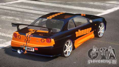 Nissan Skyline R34 BS PJ3 для GTA 4