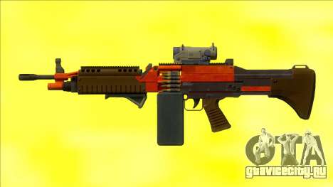 GTA V Combat MG Orange All Attachments Big Mag для GTA San Andreas