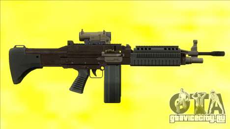 GTA V Combat MG Black Scope Big Mag для GTA San Andreas