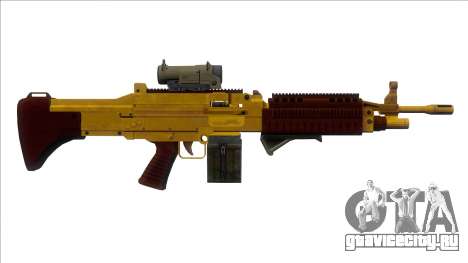 GTA V Combat MG Gold All Attachments Small Mag для GTA San Andreas