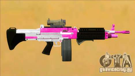 GTA V Combat MG Pink All Attachments Big Mag для GTA San Andreas