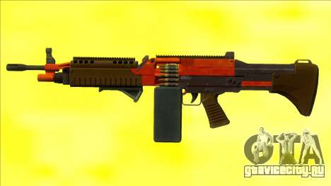 GTA V Combat MG Orange Grip Big Mag для GTA San Andreas
