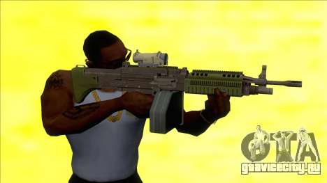 GTA V Combat MG Green Scope Big Mag для GTA San Andreas