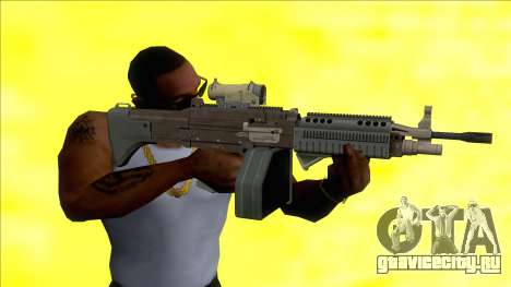 GTA V Combat MG Black All Attachments Big Mag для GTA San Andreas