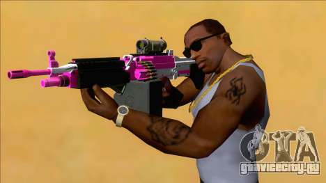 GTA V Combat MG Pink All Attachments Big Mag для GTA San Andreas