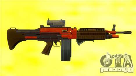 GTA V Combat MG Orange All Attachments Big Mag для GTA San Andreas