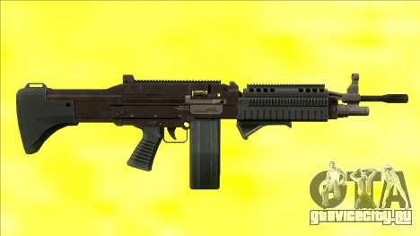 GTA V Combat MG Black Grip Big Mag для GTA San Andreas