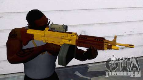 GTA V Combat MG Gold Scope Big Mag для GTA San Andreas