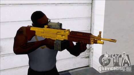 GTA V Combat MG Gold Scope Small Mag для GTA San Andreas