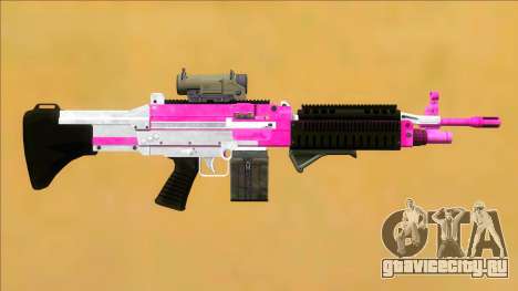 GTA V Combat MG Pink All Attachments Small Mag для GTA San Andreas