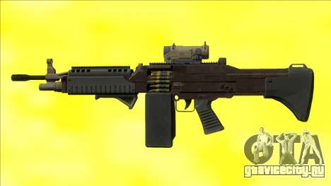 GTA V Combat MG Black All Attachments Big Mag для GTA San Andreas