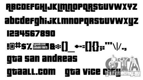 Pricedown - шрифт логотипа GTA для GTA San Andreas