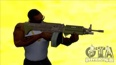 GTA V Combat MG Green Grip Big Mag для GTA San Andreas