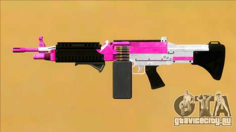 GTA V Combat MG Pink Grip Big Mag для GTA San Andreas