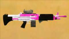 GTA V Combat MG Pink All Attachments Small Mag для GTA San Andreas
