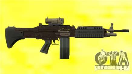 GTA V Combat MG Black Scope Big Mag для GTA San Andreas