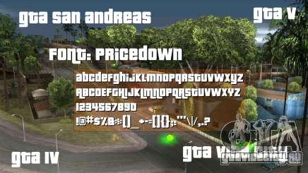 Pricedown - шрифт логотипа GTA для GTA San Andreas