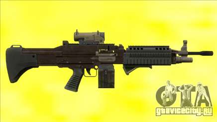 GTA V Combat MG black All Attachments Small Mag для GTA San Andreas