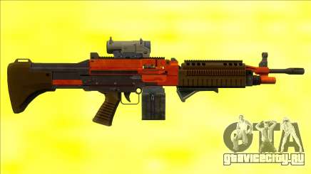 GTA V Combat MG Orange All Attachments Small Mag для GTA San Andreas