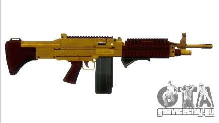 GTA V Combat MG Gold Grip Big Mag для GTA San Andreas