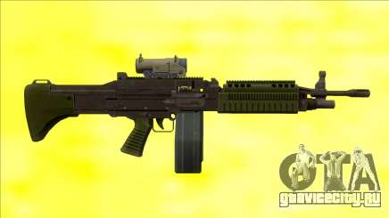 GTA V Combat MG Green Scope Big Mag для GTA San Andreas