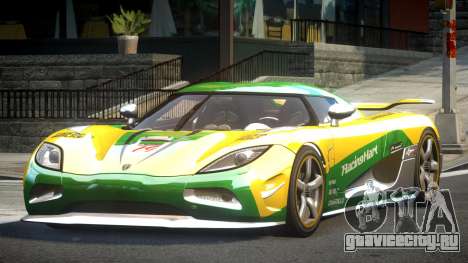 Koenigsegg Agera R Racing L9 для GTA 4