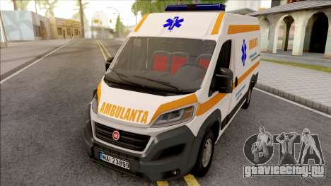 Fiat Ducato 2016 Autospeciala Ambulanta для GTA San Andreas