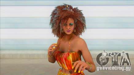 GTA Online Female Big Afro Dress V2 для GTA San Andreas