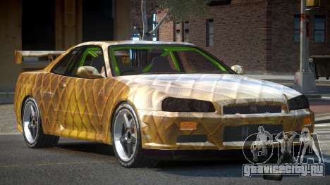 Nissan Skyline R34 GST-R PJ9 для GTA 4