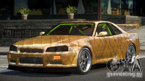 Nissan Skyline R34 GST-R PJ9 для GTA 4