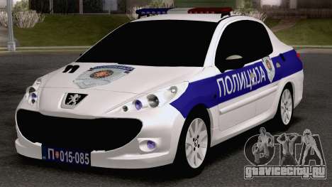 Peugeot 207 Policija для GTA San Andreas