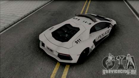 Lamborghini Aventador LP700-4 Police Rio для GTA San Andreas