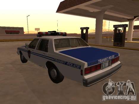 Chevy Caprice 1987 NYPDT Police Versão Editada для GTA San Andreas