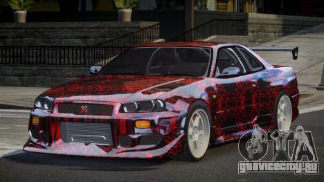 Nissan Skyline R34 GT-R PSI PJ5 для GTA 4