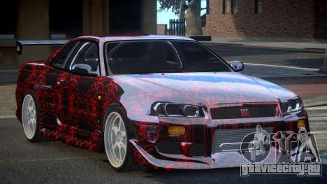 Nissan Skyline R34 GT-R PSI PJ5 для GTA 4