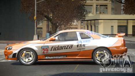Nissan Skyline R34 GST Racing L5 для GTA 4